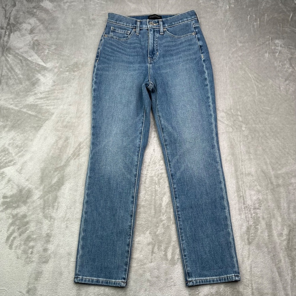 Banana Republic Jeans Women 26 Petite Ultra High Rise Slim Fit Blue Preppy Denim